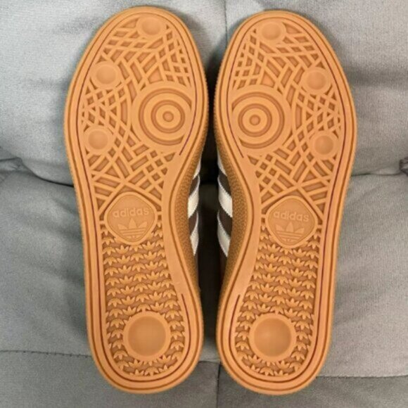 Adidas Brown and White Suede Sneakers - Picture 3 of 7